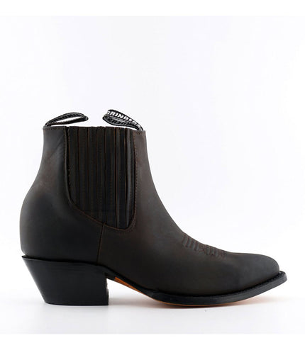 Grinders Unisex Brown Western Ankle Boots - Maverick