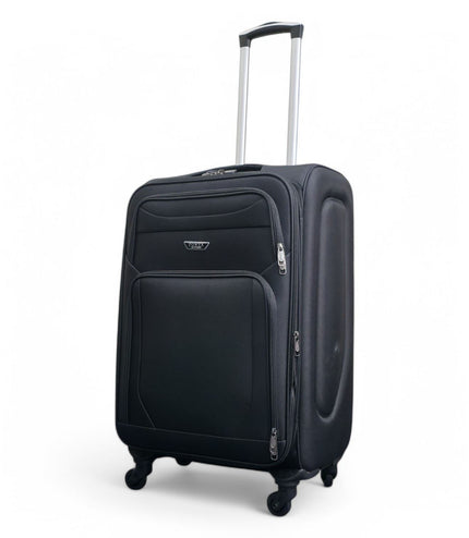 Nagoya Medium Soft Shell Suitcase in Black