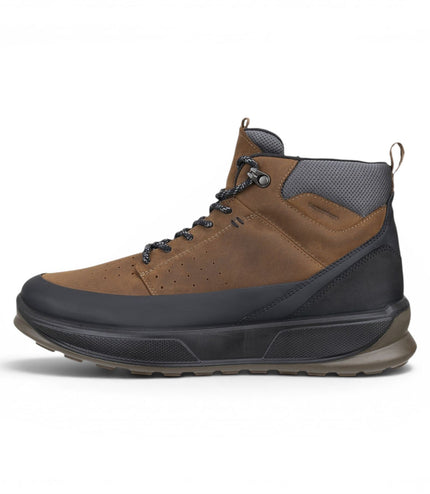 Ecco Men's Waterproof Black Tan Leather Outdoor Walking Boots - Byway 2.0