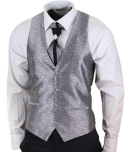 Men's 4 Piece Black Tailored Wedding Suit