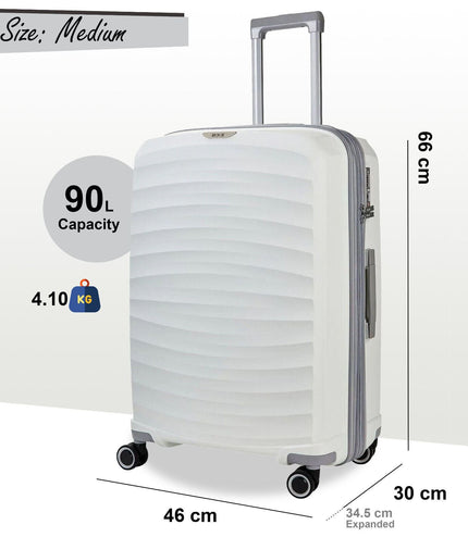 Alton Medium Hard Shell Suitcase in White