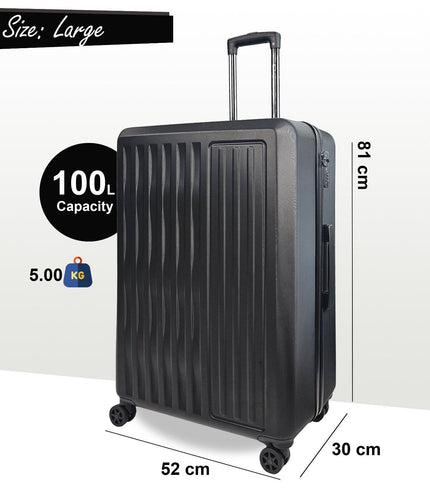 Croydon Large Hard Shell Suitcase in Black