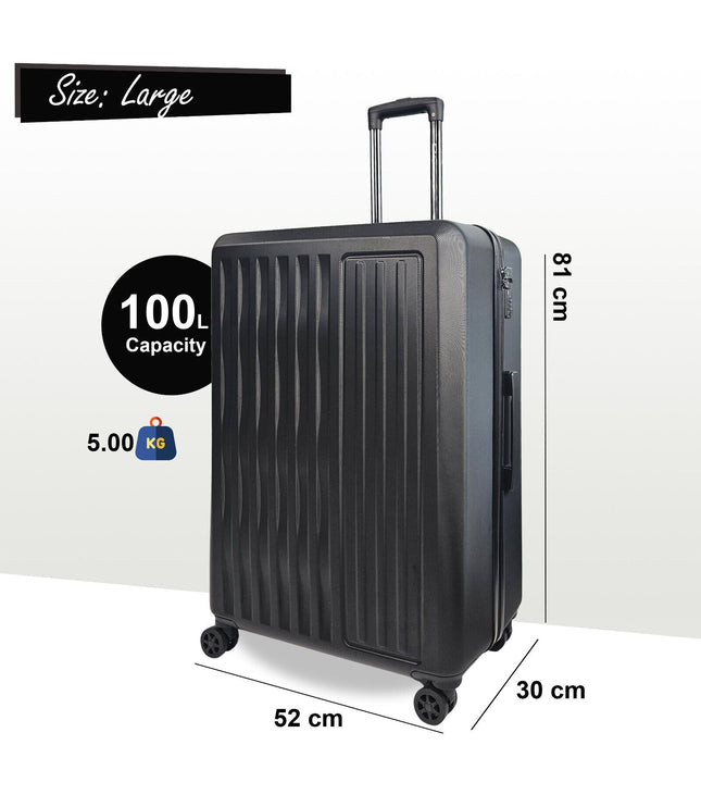 Croydon Large Hard Shell Suitcase in Black