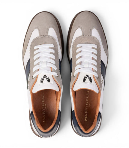 Martinelli Men's Blue Leather Sneakers Trainer Shoes - Seaford