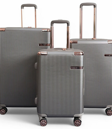 Cowra Set of 3 Hard Shell Suitcase in Champagne ( Beige )