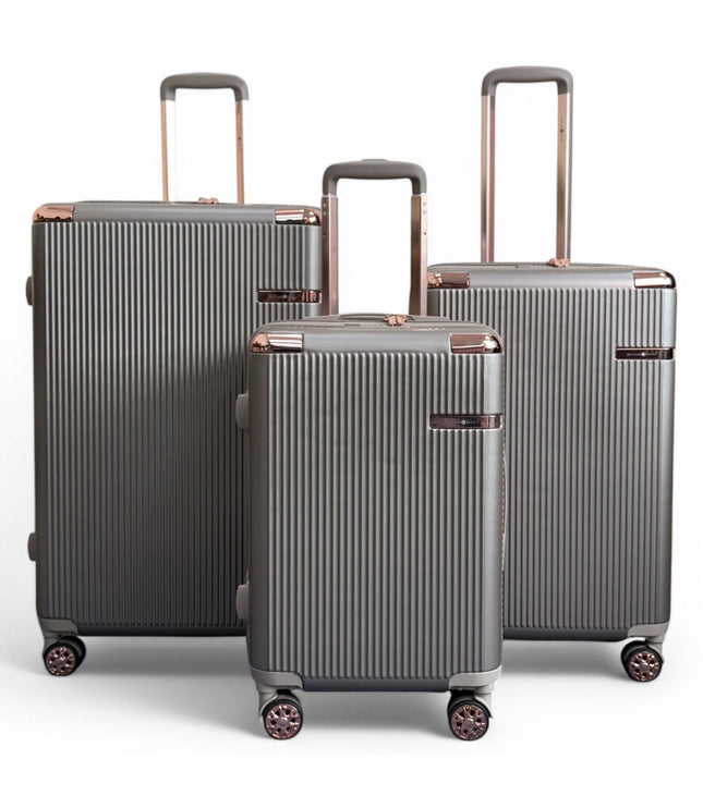 Cowra Set of 3 Hard Shell Suitcase in Champagne ( Beige )