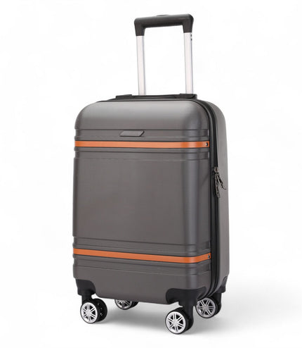 Calgary Cabin Hard Shell Suitcase in Charcoal Black