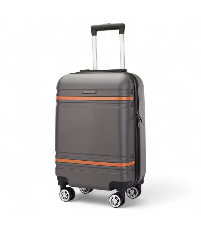 Calgary Cabin Hard Shell Suitcase in Charcoal Black