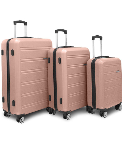 Alford Set of 3 Hard Shell Suitcase in Rose Gold