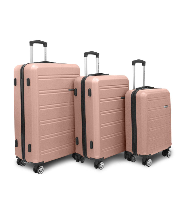 Alford Set of 3 Hard Shell Suitcase in Rose Gold