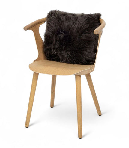 Genuine Sheepskin Chocolate Brown  40x40cm Real Wool Single Sided Cushion
