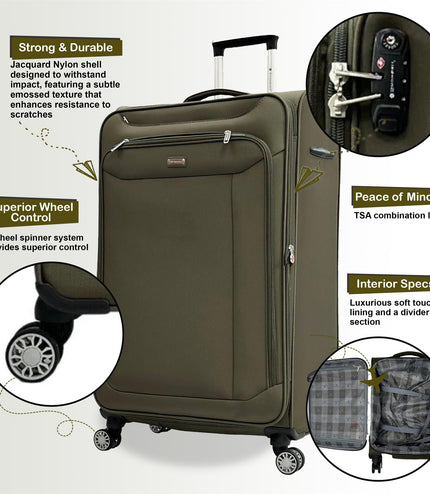 Cockermouth Cabin Soft Shell Suitcase in Khaki