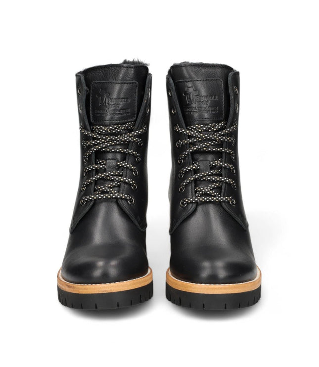 Panama Jacks Women's Black Leather Padma B11 Ankle Boots