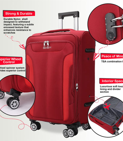 Delta Large Hard Shell Suitcase in Navy