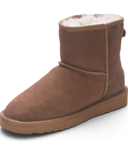 Women’s Chestnut Tan Genuine Sheepskin Real Fur Winter Ankle Boots - Frost