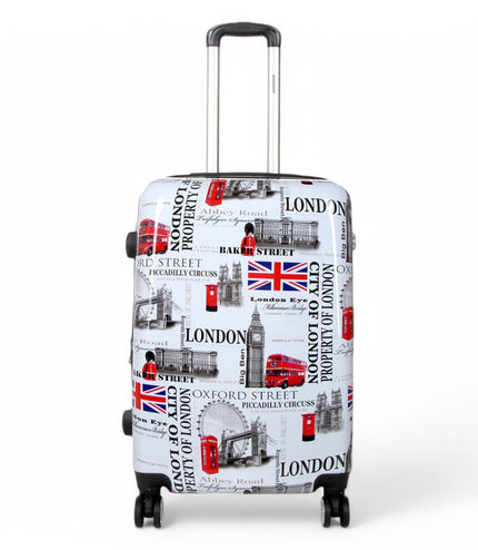 Cooma Medium Hard Shell Suitcase London in Black Flower
