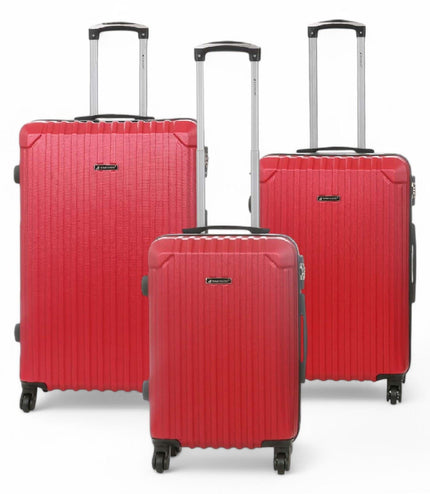 Corowa Set of 3 Hard Shell Suitcase in Red