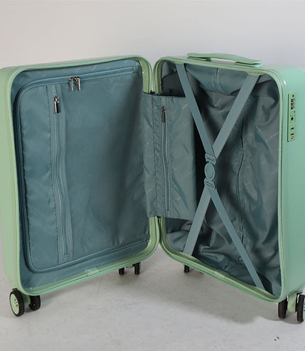 Hard Shell Cabin 44 x 22 x 38 cm Green TSA Secure Luggage Suitcase Suitable for Easyjet, Ryanair