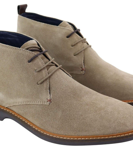 Mens Sand Suede Lace Up Chukka Boots