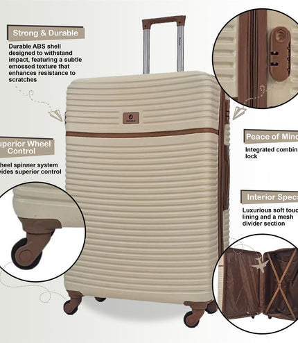 Caistor Medium Hard Shell Suitcase in Cream