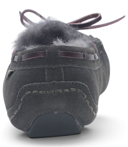 Women's Olive Green Genuine Sheepskin Moccasin Winter Slippers - Aspen