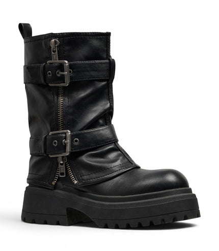 Windsorsmith Women's Black Chunky Platform Pull-On High Boots - Vendetta