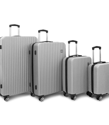 Alsager Set of 4 Hard Shell Suitcase in Silver