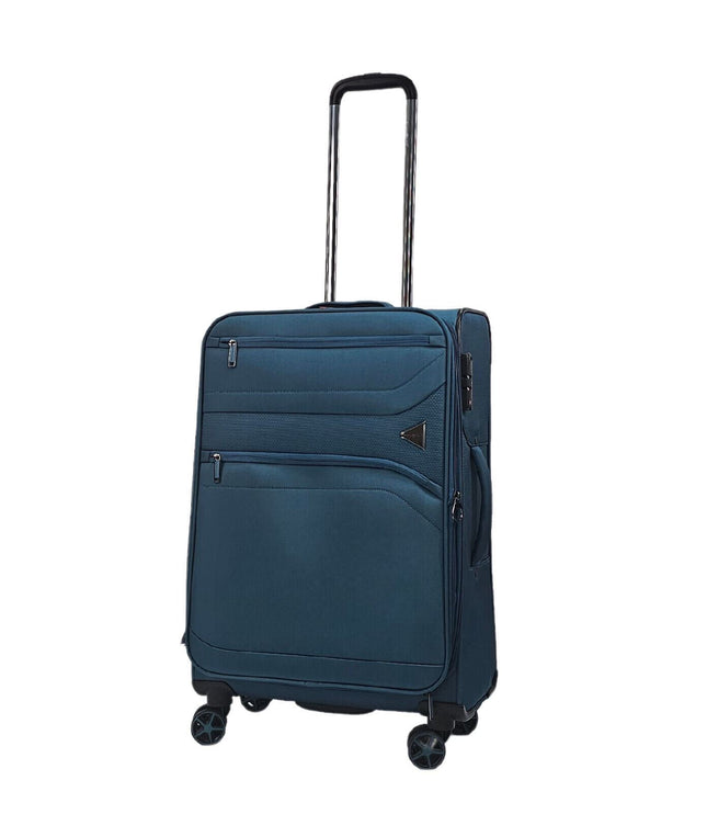 Corby Medium Soft Shell Suitcase in Teal
