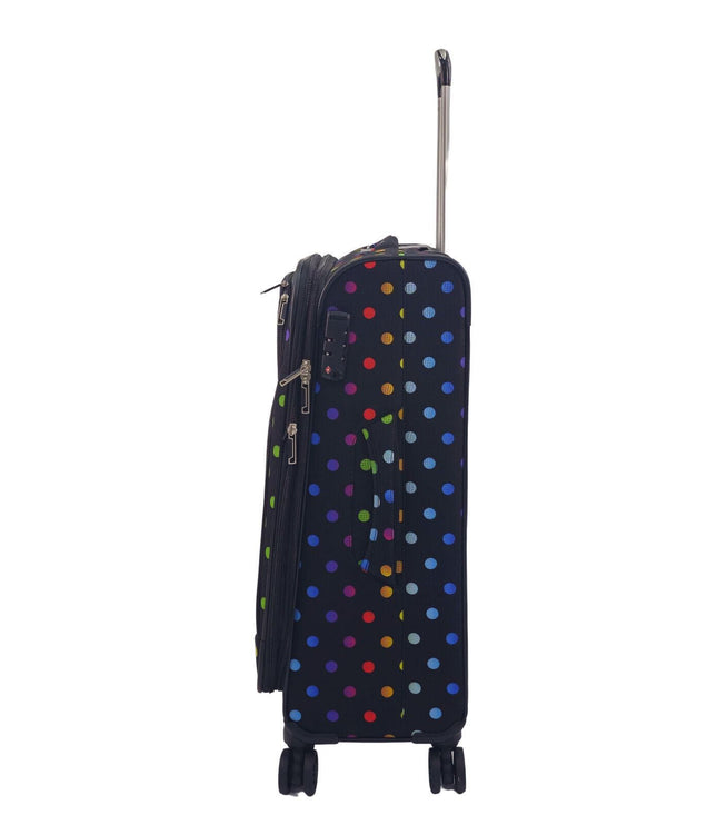 Ashbourne Medium Soft Shell Suitcase in Dots