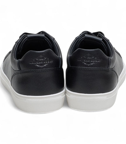 Antique Rogue Men's Black Leather Trainer Sneaker Shoes - Gibbs