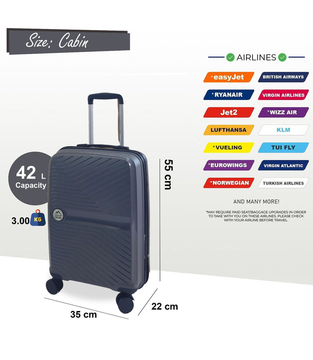 Acton Cabin Hard Shell Suitcase in Grey