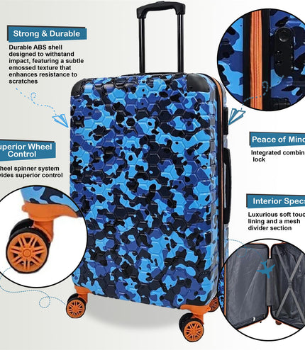 Brewood Large Hard Shell Suitcase in Blue