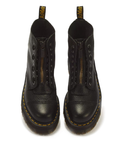 Dr Martens Sinclair Black Leather Zip Front Platform Boots - 22564001