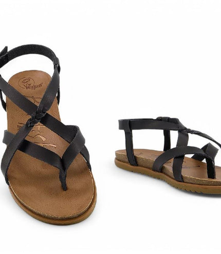 Blowfish Malibu Women's Black Strappy Buckle Sandals - Macarah B
