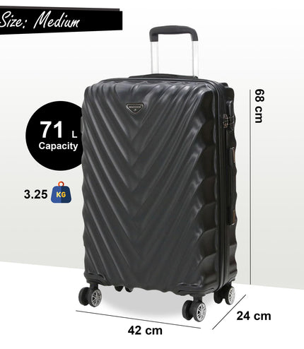 Colyton Medium Hard Shell Suitcase in Black