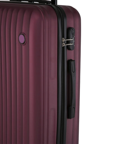 Edmonton Set of 3 Hard Shell Suitcase in Burgundy