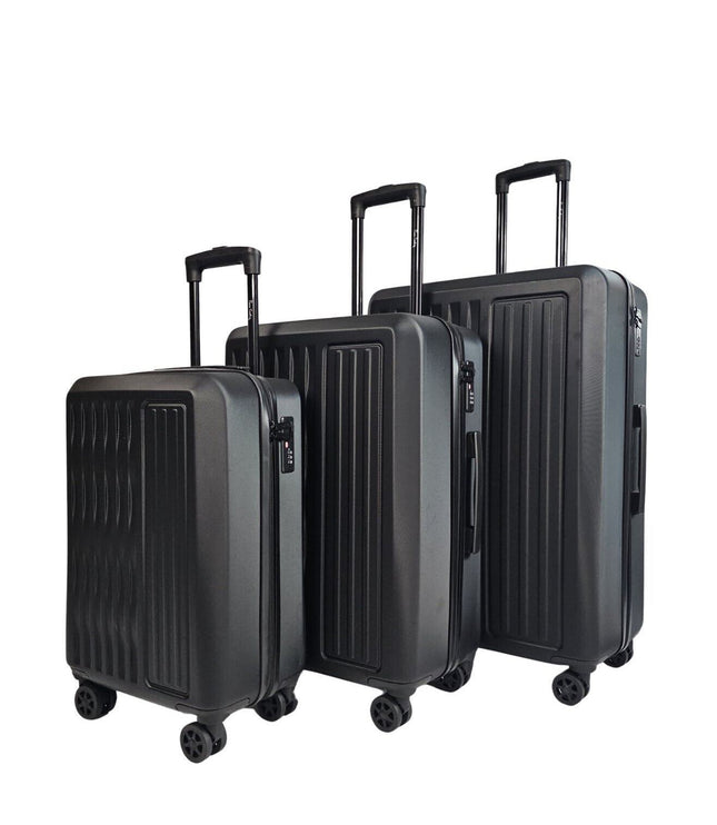 Croydon Set of 3 Hard Shell Suitcase in Black