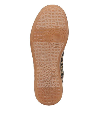 Blowfish Malibu Womens Leopard Brown Lace-Up Sneakers - Tastic