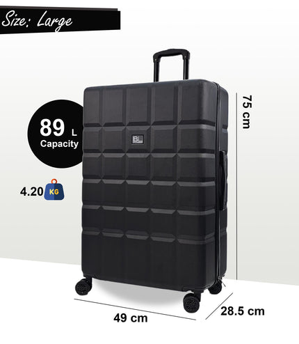 Cotgrave Large Soft Shell Suitcase in Black