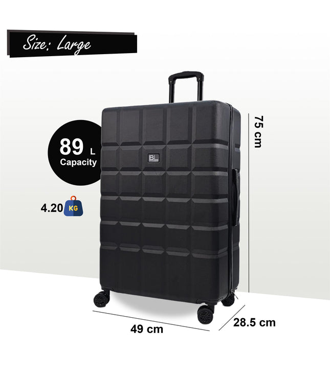Cotgrave Large Soft Shell Suitcase in Black