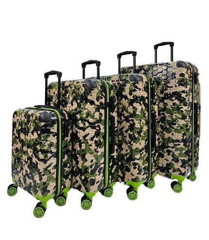 Brewood Set of 4 Hard Shell Suitcase in Green