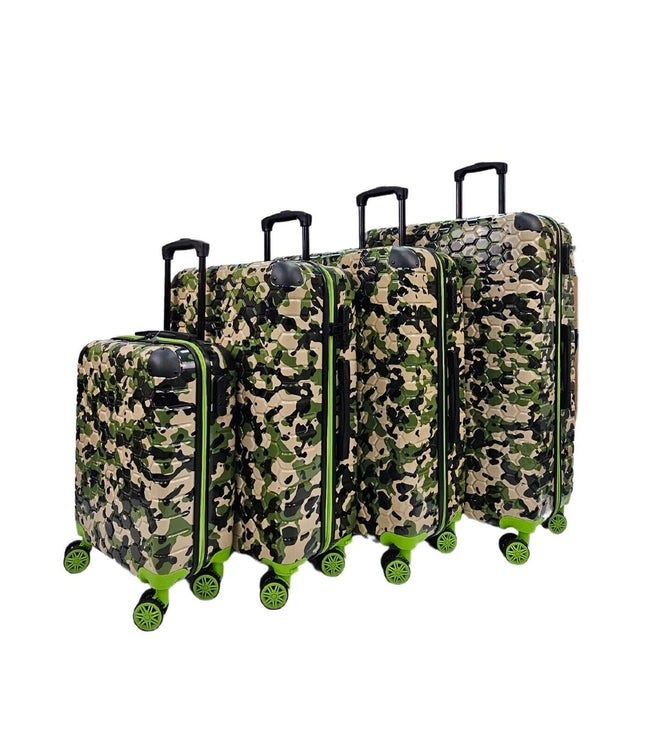 Brewood Set of 4 Hard Shell Suitcase in Green
