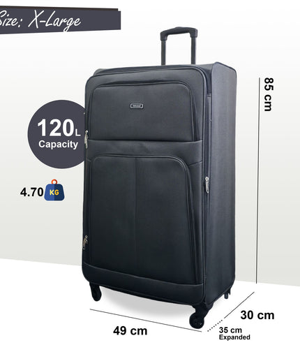 Tahara X-Large Soft Shell Suitcase in Grey