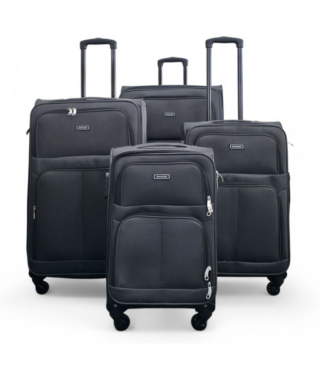 Tahara Set of 4 Soft Shell Suitcase in Grey