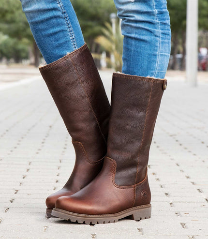 Panama Jack Women's Bambina B82 Chestnut Waterproof Leather Winter Boots