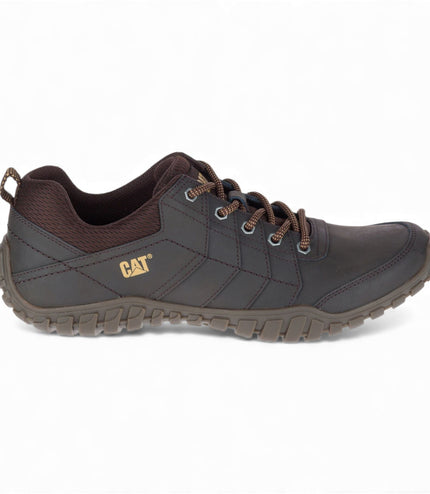 CAT Caterpillar Mens Brown Leather Hiking Boots Walking Trainers - Instruct