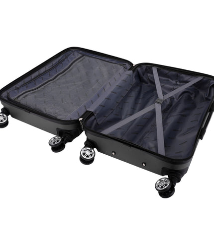 Calgary Set of 3 Hard Shell Suitcase in Charcoal Black