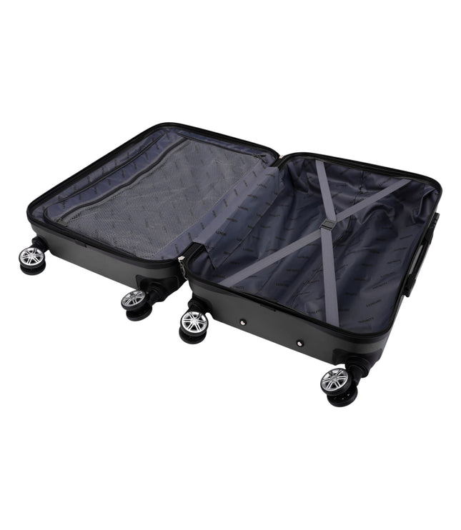 Calgary Set of 3 Hard Shell Suitcase in Charcoal Black