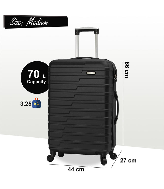 Croydon Medium Hard Shell Suitcase in Black