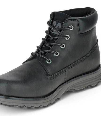 Caterpillar Men's Founder Black Leather Everyday Ankle Boots